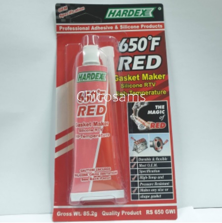 Original Hardex F Red High Temperature Silicone Rtv Gasket Maker