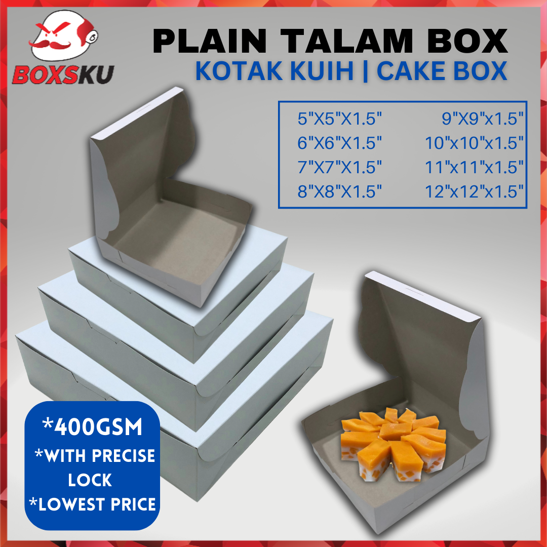 1 5 HeightPizza Box Talam Box 400gsm Pizza Box Kotak Kuih Talam