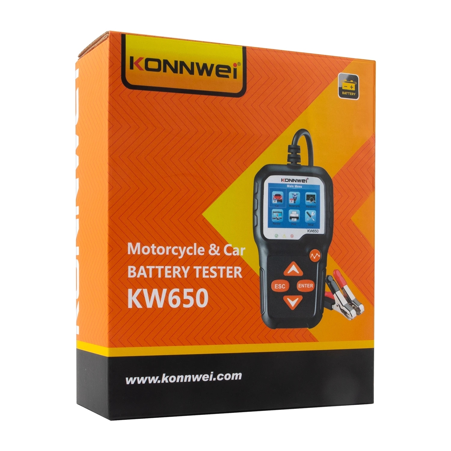 LZ KONNWEI KW650 Carro Motocicleta Bateria Tester 12V 6V Sistema De