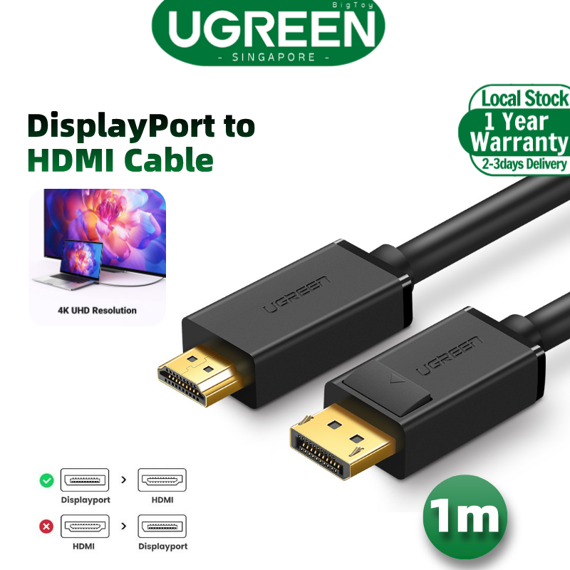 UGREEN DisplayPort DP Male To HDMI Female Cable Adapter Display Port