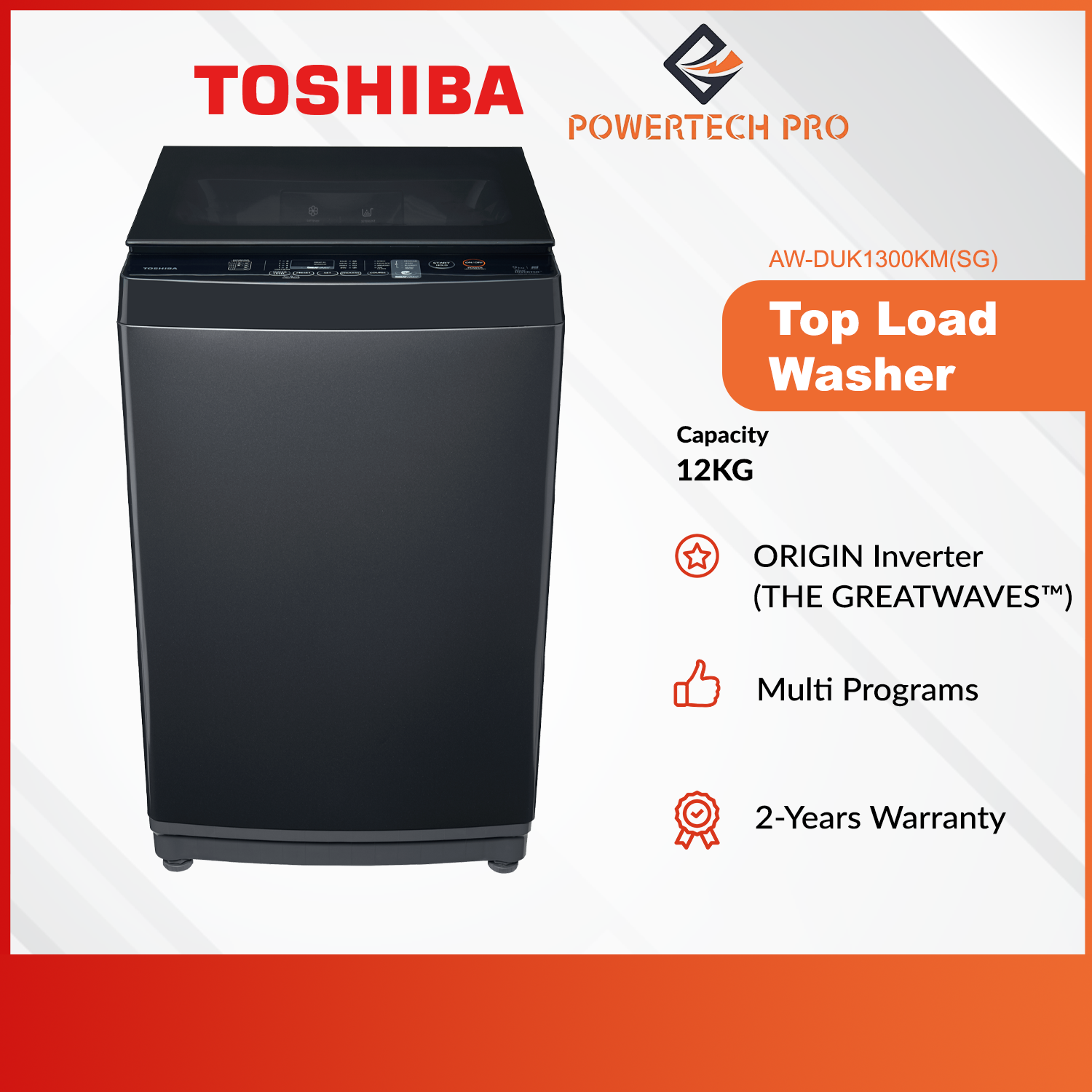 Toshiba Washing Machine With ORIGIN Inverter THE GREATWAVES Multi