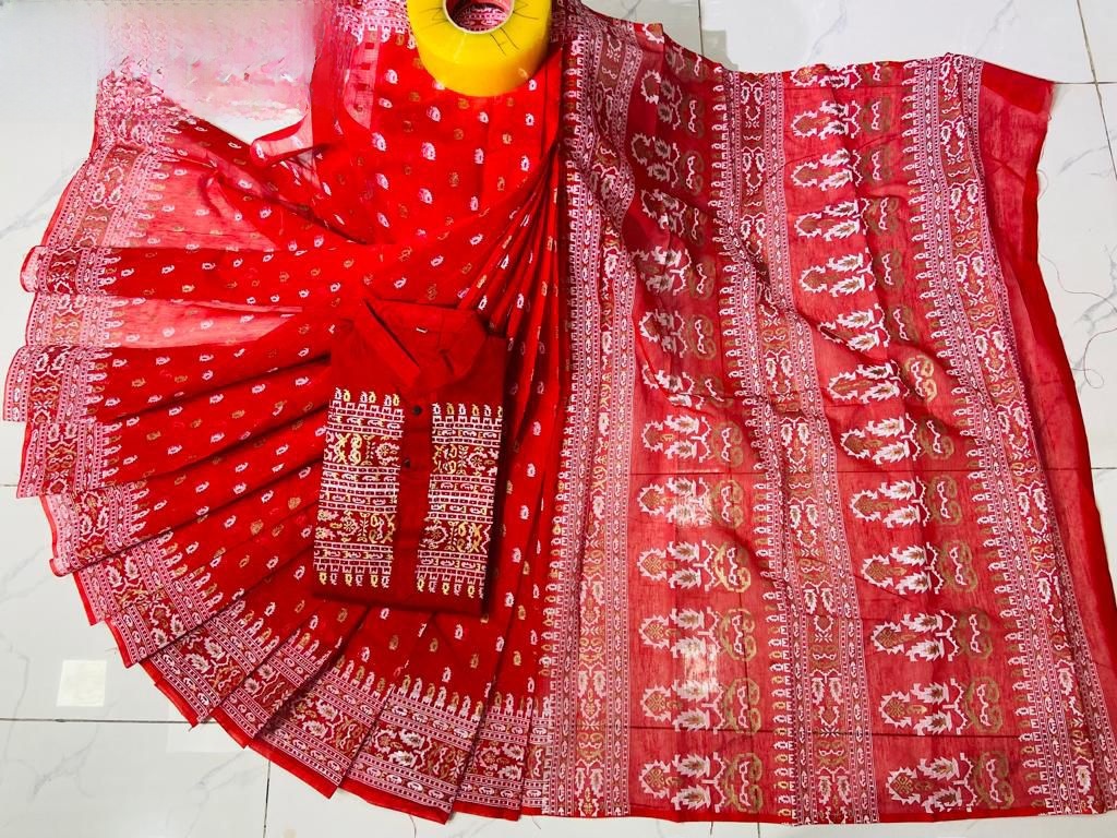 Dhupiyan Silk Sharee and Cotton panjabi For Combo Couple Dress