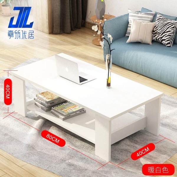 Simple Living Room Side Table Furniture Storage Simplicity Double Layer Wood Square Teapoy Table Small Apartment Table