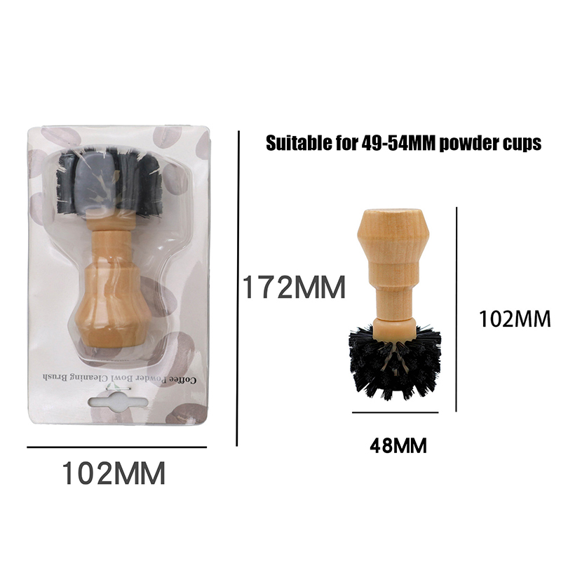 54/58mm Tamper Wooden Barista Coffee Brush Brush, Espresso 51mm With Portafilter Tool Cleaning 58mm Handle