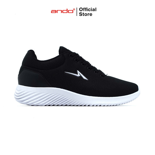 Ando Official Sepatu Sneakers Artaza Pria Dewasa Hitam Putih Lazada