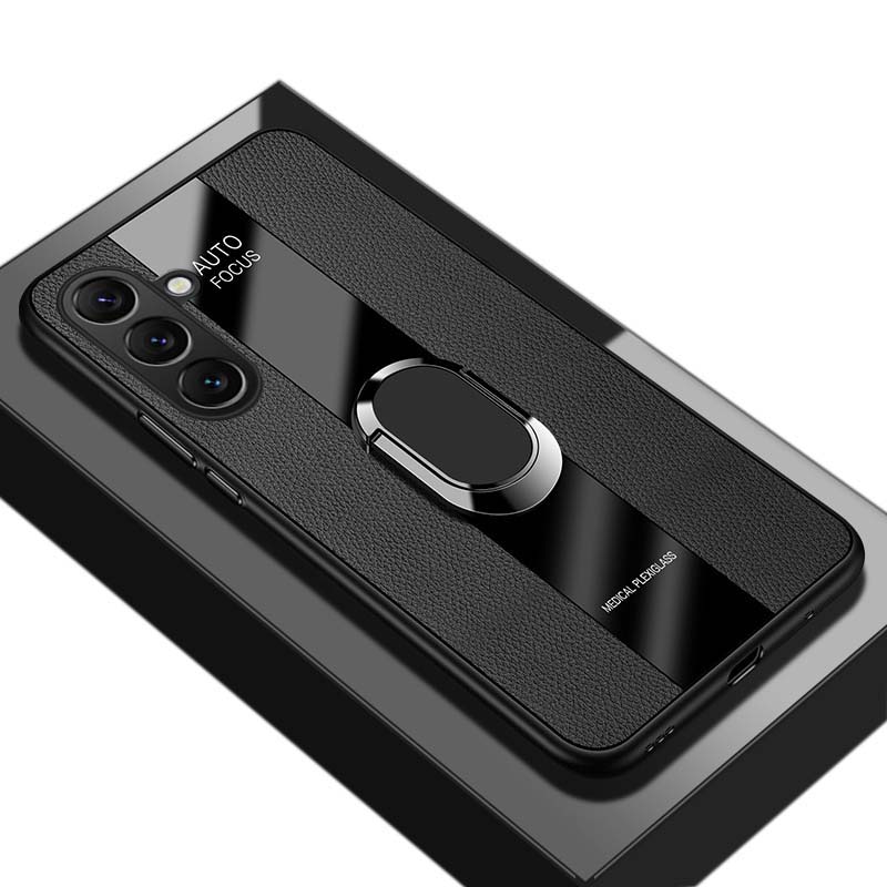 New Phone case Galaxy S24 FE 24 Ultra Plus Back Cover Business Elliptical Bracket All-Inclusive Shockproof Leather Soft Silicone Fashion for Samsung S24 FE Ultra S24 Plus Case