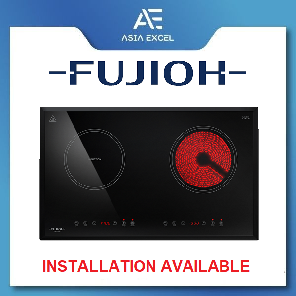 FUJIOH FH IC6020 2 ZONE BUILT IN COMBI CERAMIC AND INDUCTION HOB