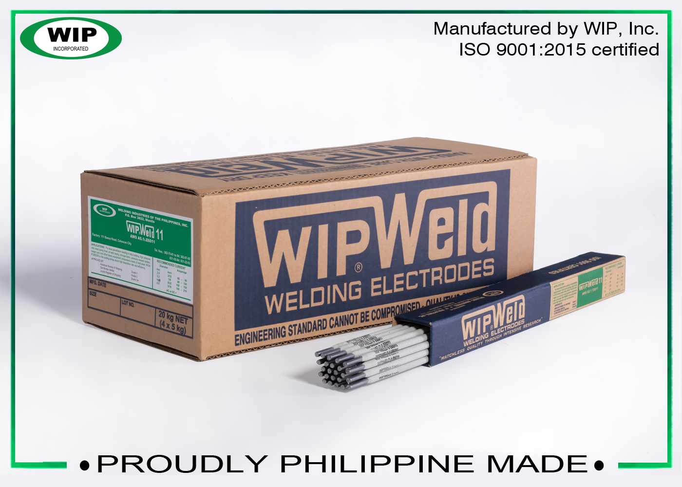 WIPWeld 11 AWS E6011 Mild Steel Electrodes 20 Kgs Per Box