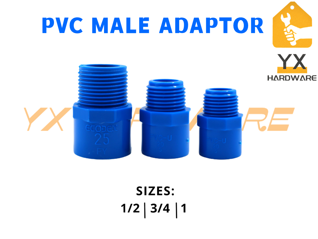 HOME PVC BLUE MALE ADAPTOR Water Pipe Fittings 1 2 3 4 1 Lazada PH