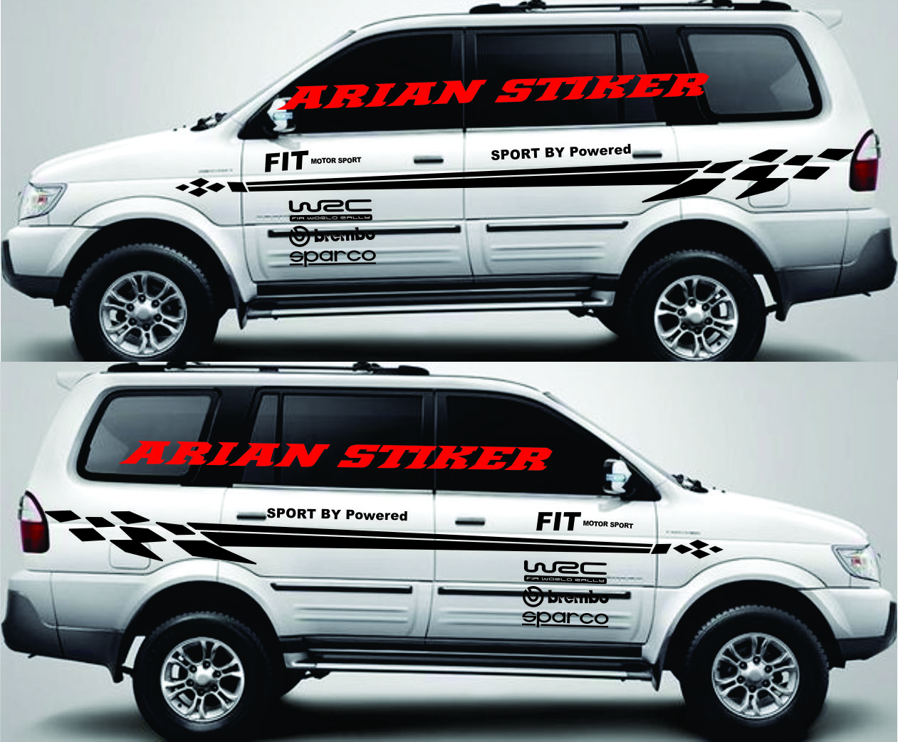 Cutting Stiker Mobil Panther Striping List Wrc Stiker Mobil Isuzu