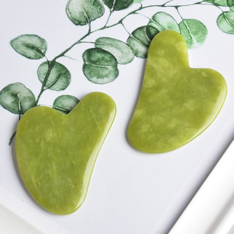 1PC Natural Guasha Facial Jade Face Body Care SPA Gua Sha Board Massager Tool