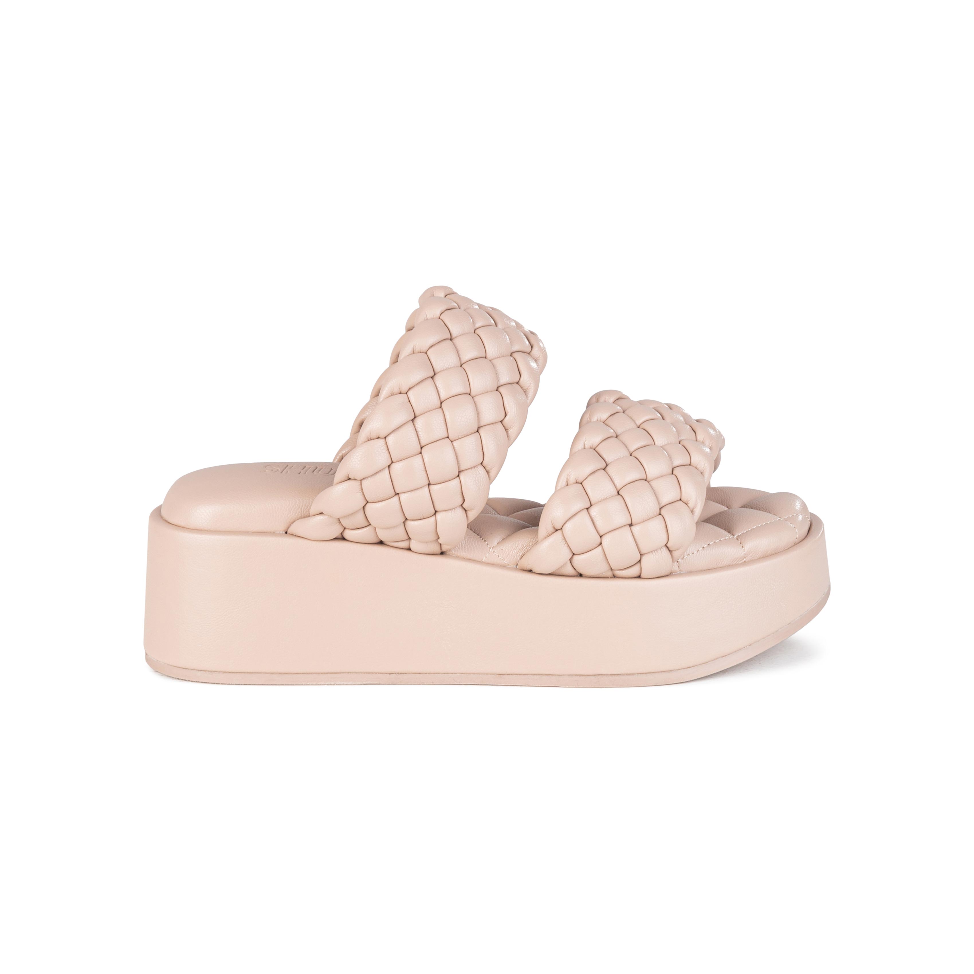 Shu Palette Soft Chunky Woven Wedge Nude Shu Thaipick