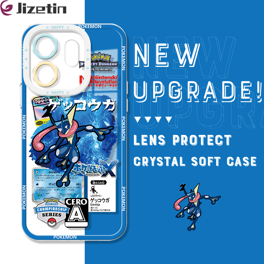 Jizetin for Infinix Smart 9 Hot 50i Back Cover Crystal Transparent Cartoon Pocket Elf Soft Full Camera Cover Protection Phone Cases