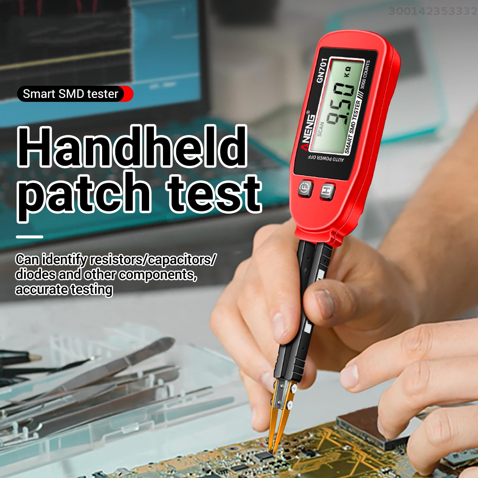 ANENG GN701 Smart SMD Tester 3000 Counts Multimeter Handheld Patch Test Resistance Capacitance Continuity Diode Test Meter Tools. 