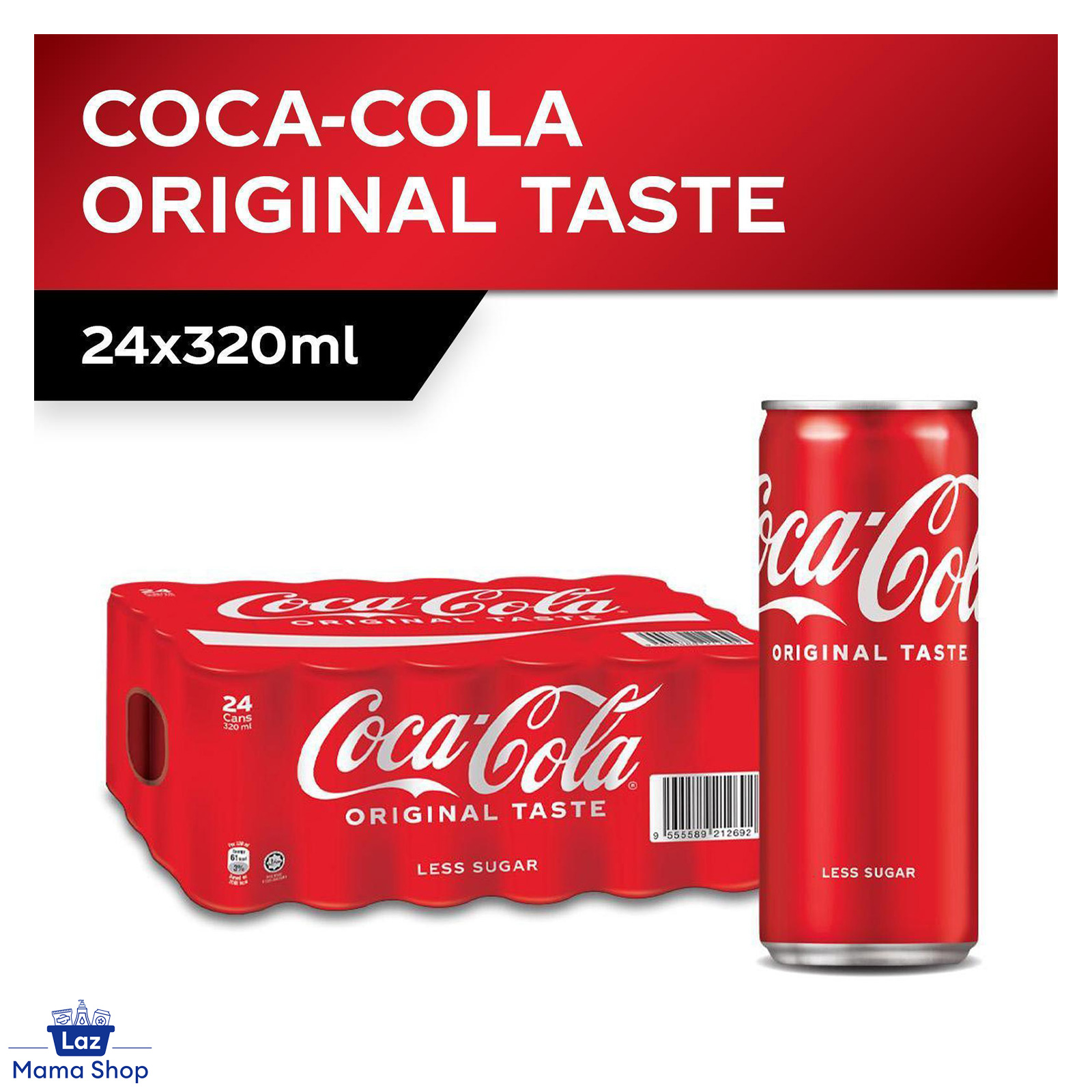 Coca Cola Coke Original Taste 24 X 320ml Case Laz Mama Shop