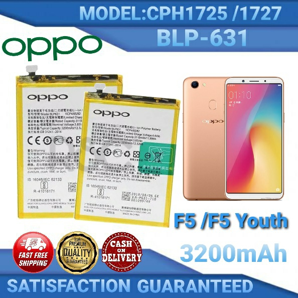 For OPPO F3 F5 Battery BLP 631 Original Equipment Manufacturer Lazada PH