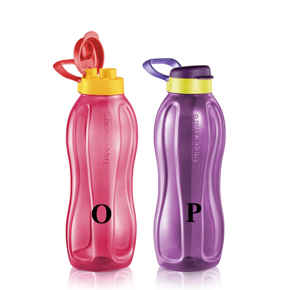 Authentic Tupperware L Eco Water Bottle Flip Top Cap Free Handle