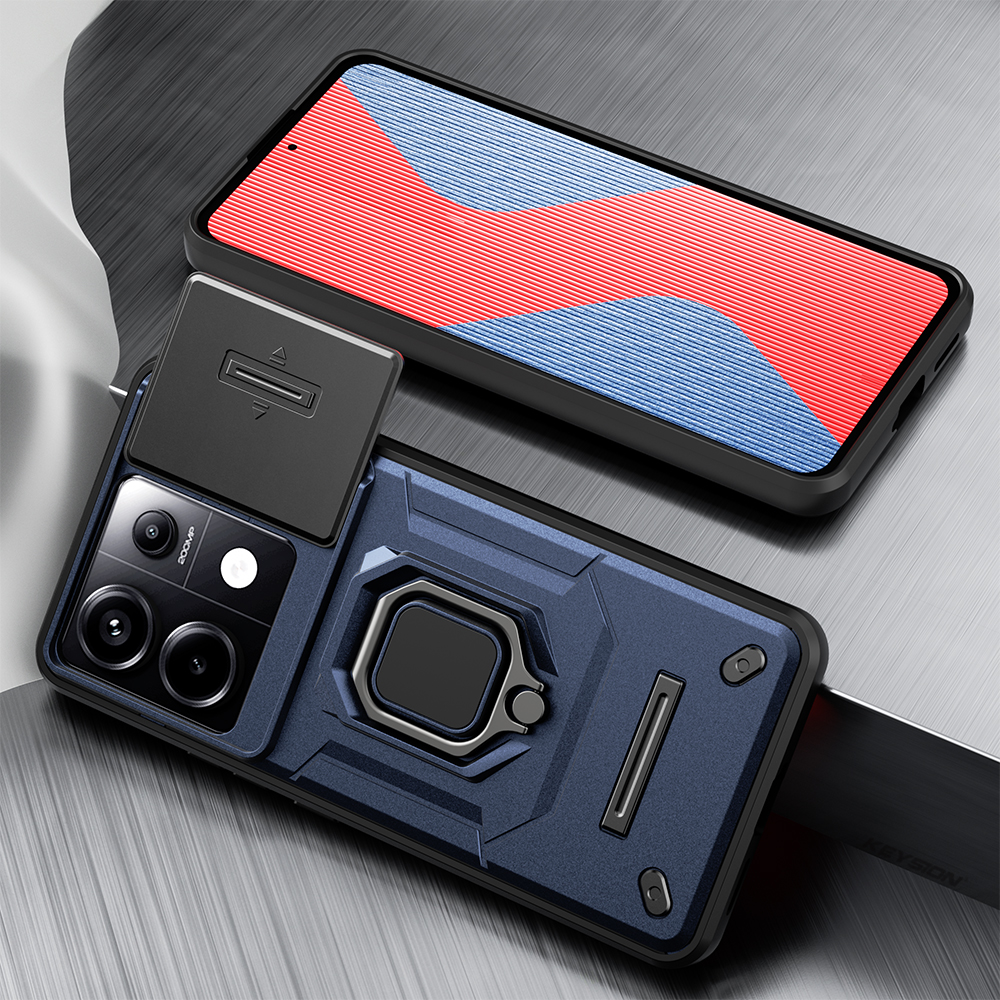 New Phone Case For Redmi Note 13R Pro Xiaomi Poco X6 NEO Cover Car Foldable Metal Bracket Sliding Camera Protection Hard Shockproof for Xiaomi Poco X6 NEO Redmi Note 13R Pro Case