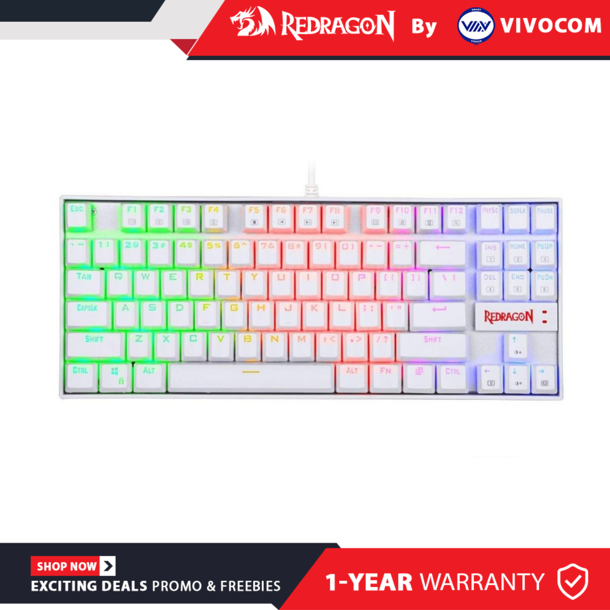 REDRAGON K552A KUMARA 87 Key LED RGB Backlit Mechanical Computer