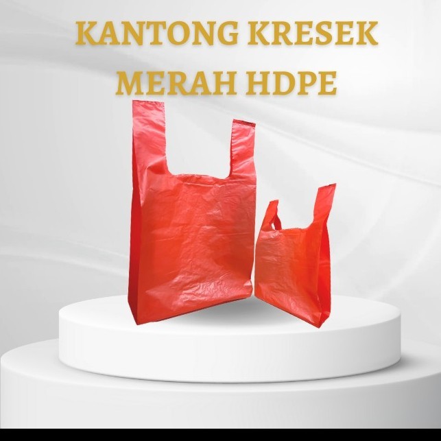 Kantong Plastik Kresek Merah Hdpe Merah Tebal Kantong Kresek Tebal