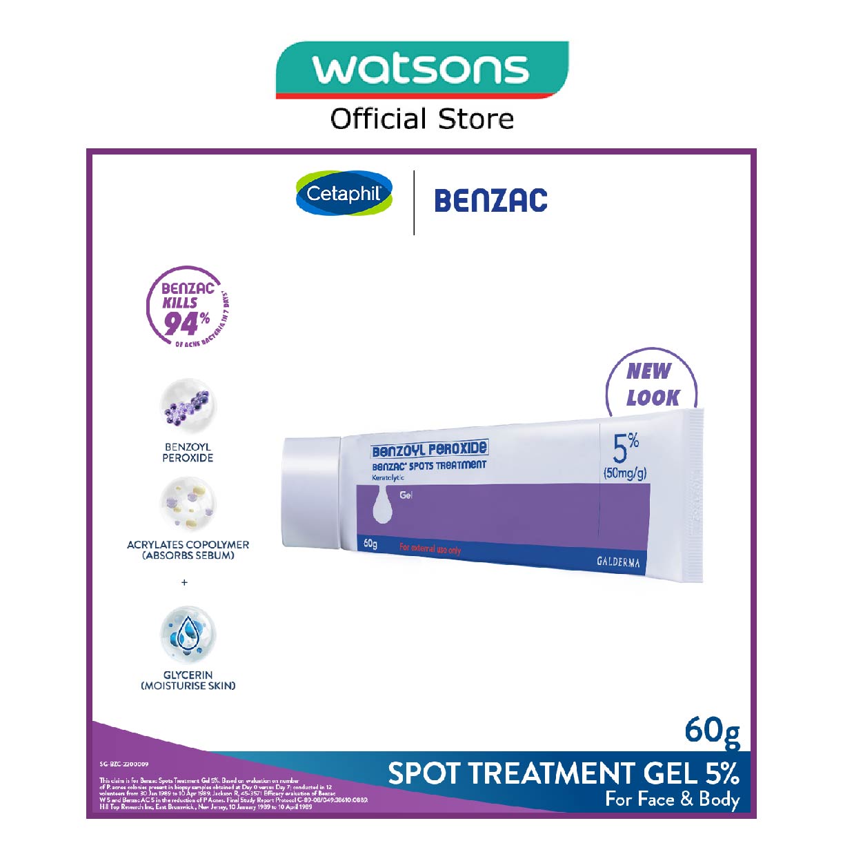 Benzac Spots Treatment Anti Acne Pimple Gel Cream With Benzoyl