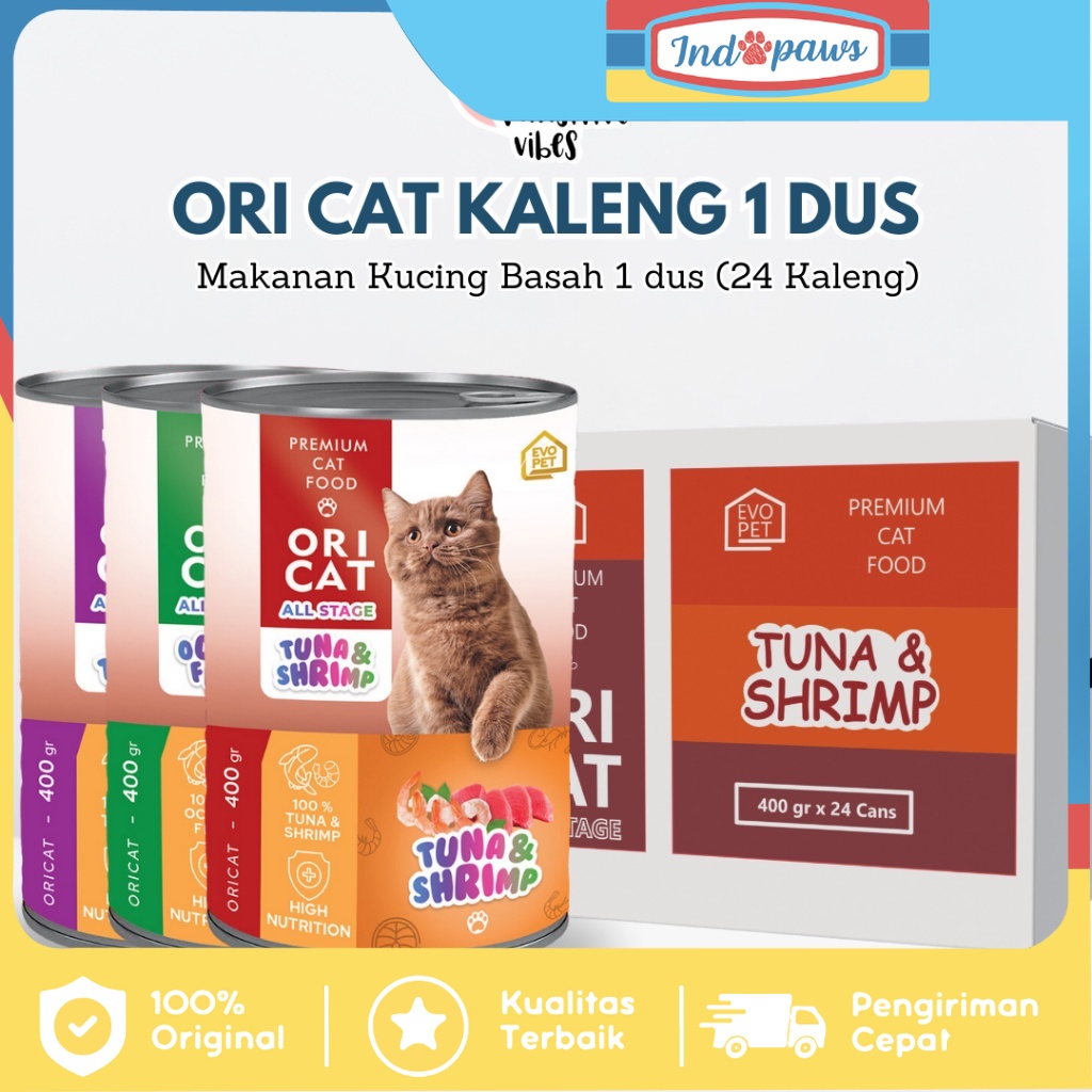 Ori Cat Kaleng Gram Paket Hemat Bungkus Makanan Kucing Basah