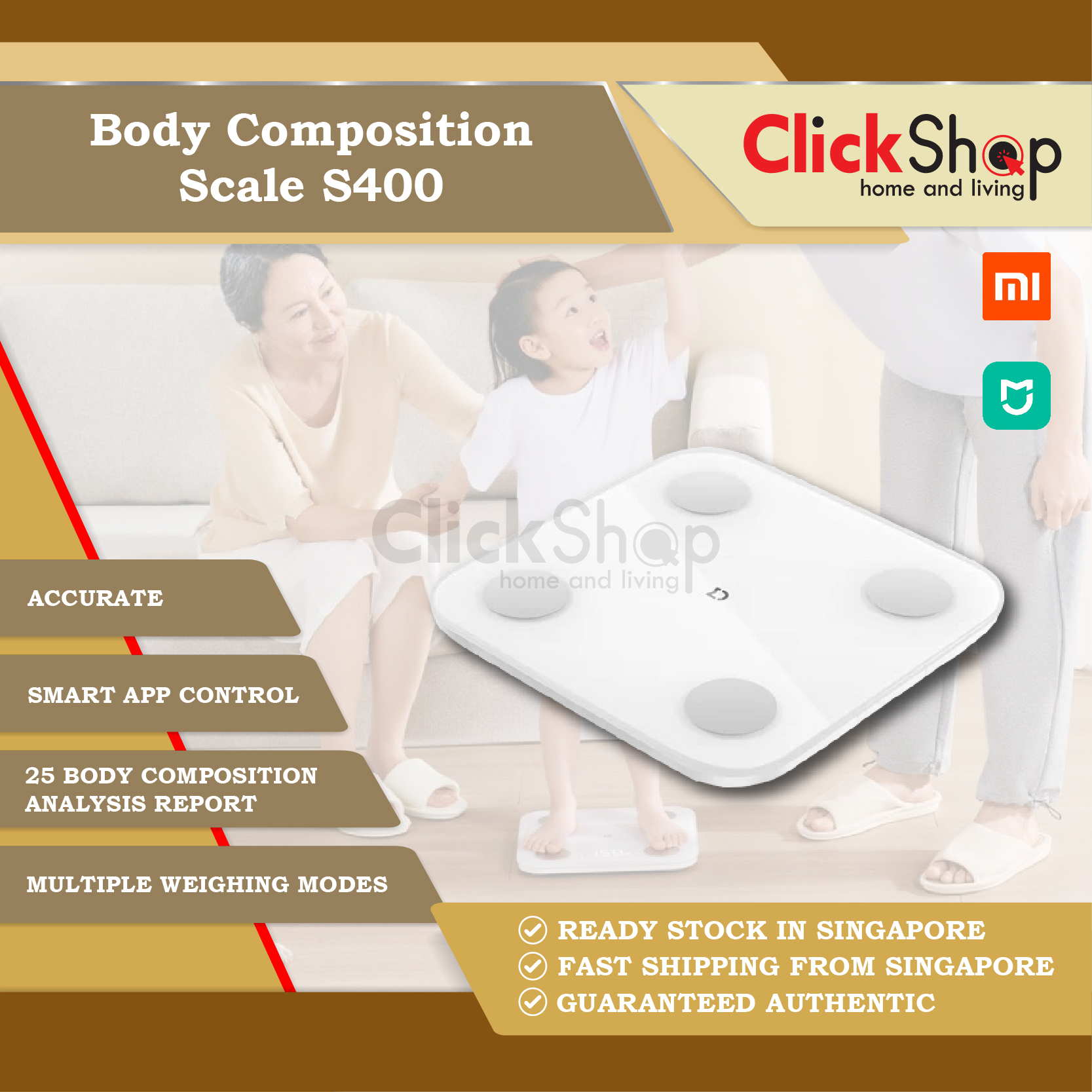 Xiaomi Smart Composition Body Weighing Scale S400 Digital Body Fat