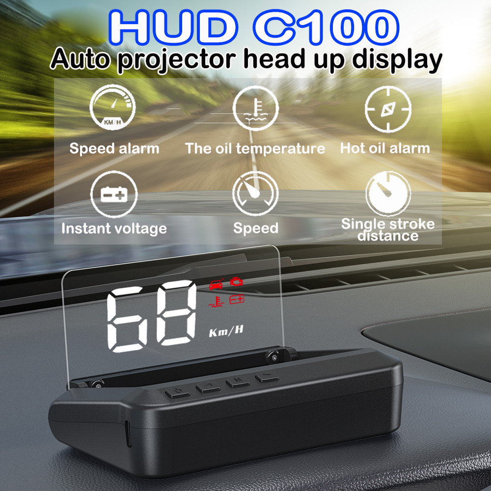 Hud C Head Up Display Obd Display Gauge Car Speedometer Fuel