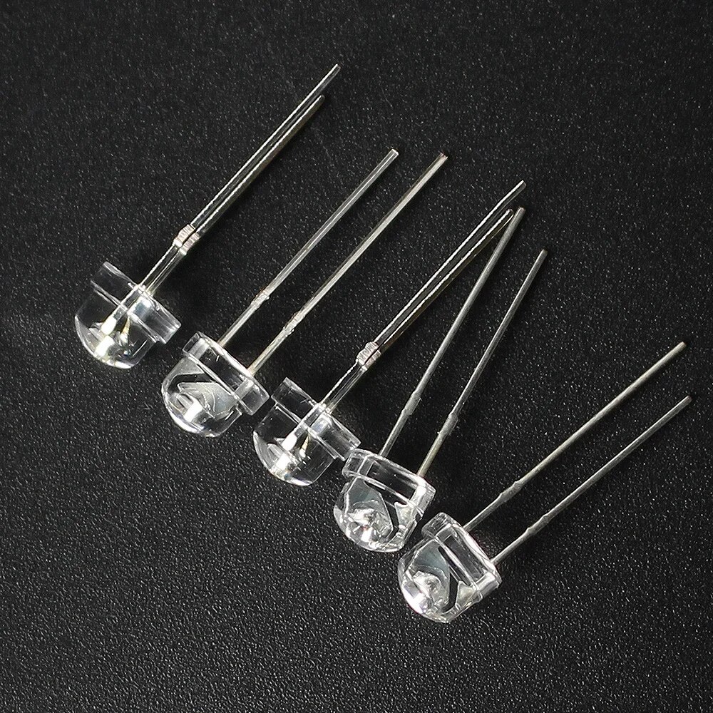 200PCS F5 Bright Straw Hat Light Emitting Diode 5MM Blue Green Red