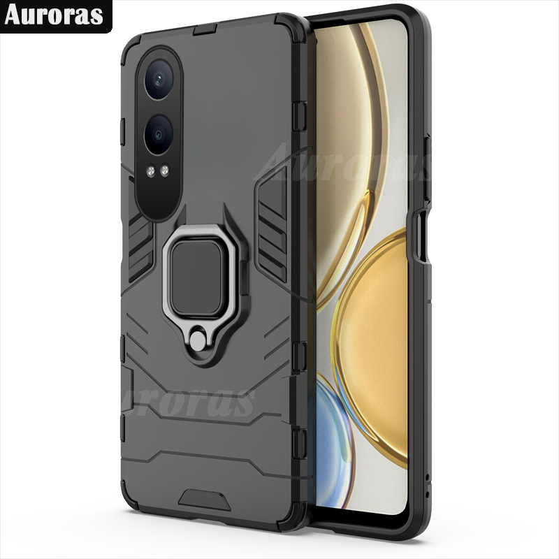 For OnePlus Nord CE4 Lite Phone Case Shockproof Armor iron Metal Ring Kickstand Bracket Casing for OnePlus Nord CE4 Cover Casing HP