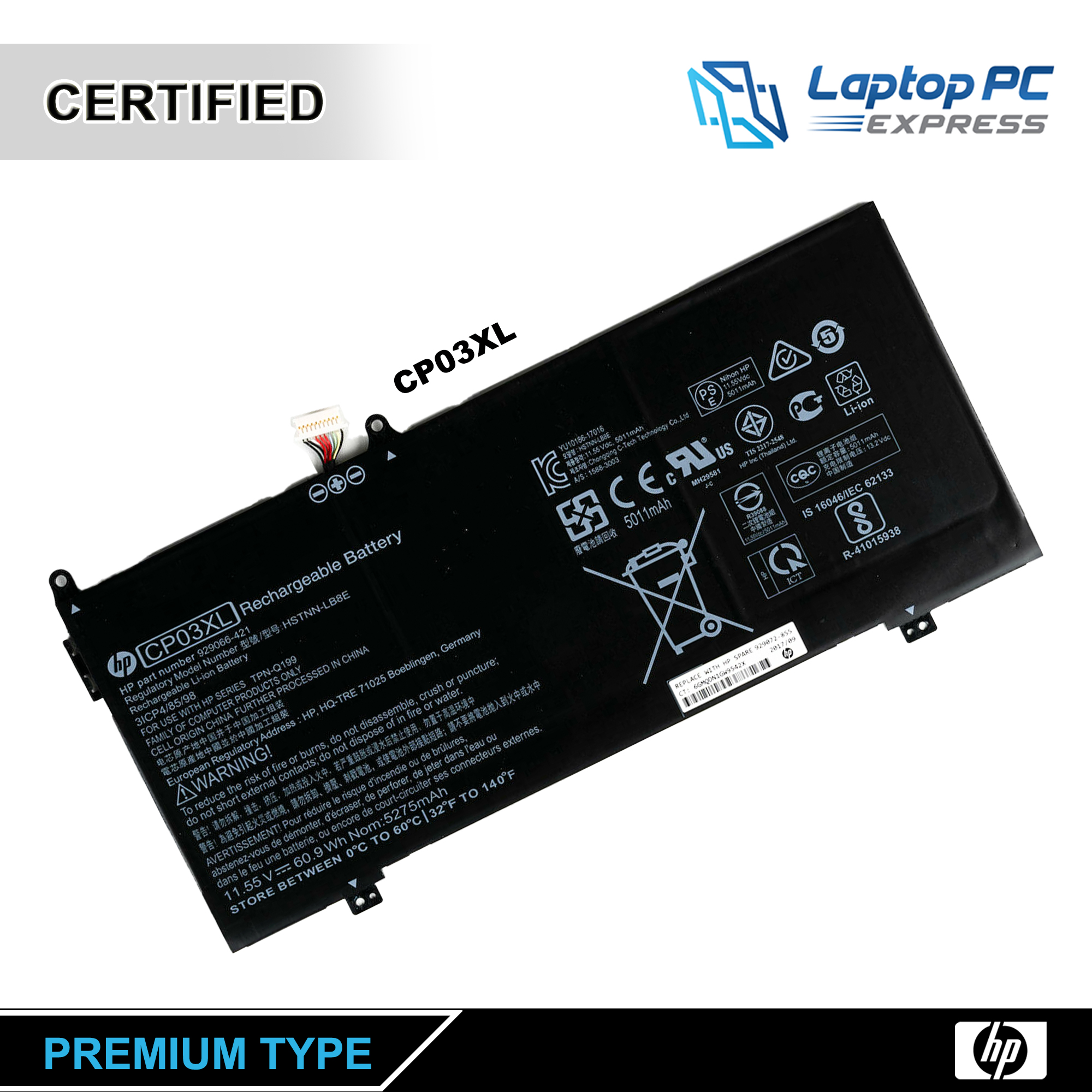 HP Laptop Battery CP03XL Compatible With HP Spectre X360 13 Series