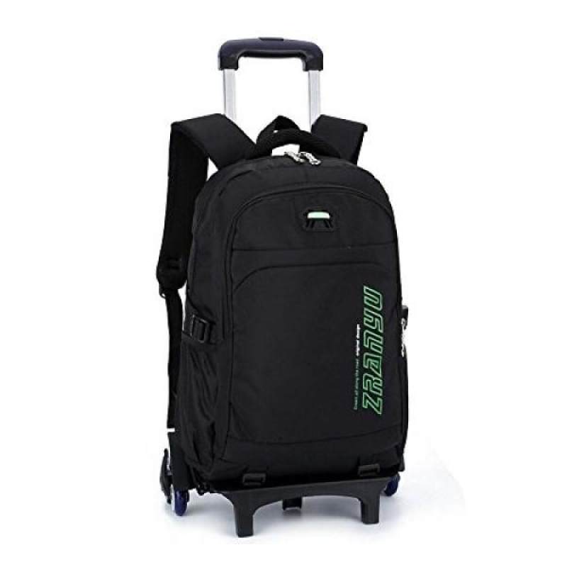 Yub Trolley School Bags Student Boys Rolling Backpack Schoolbag With Yub Trolley School Bags Student Boys Rolling Backpack Schoolbag With Wheels Waterproof Green Six Intl