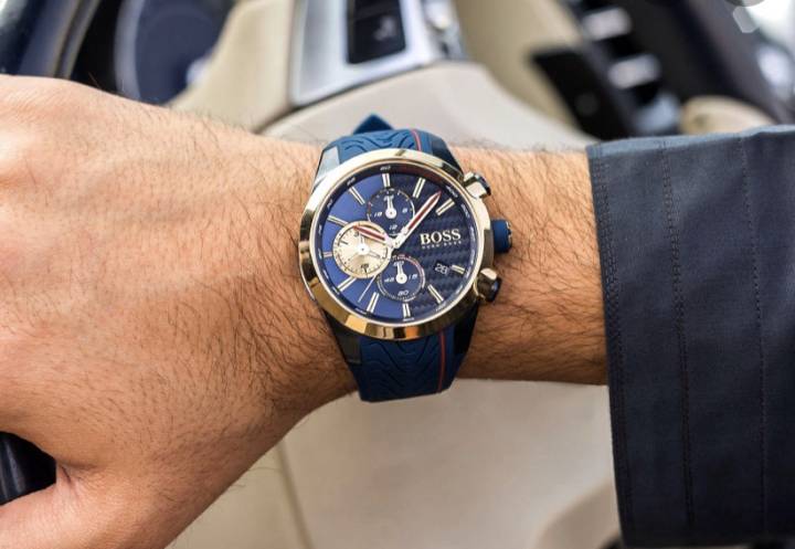 Diskwento Tatak Panoorin]Hugo Boss Contemporary Blue Rubber Strap Watch  HB1513706 | Lazada PH
