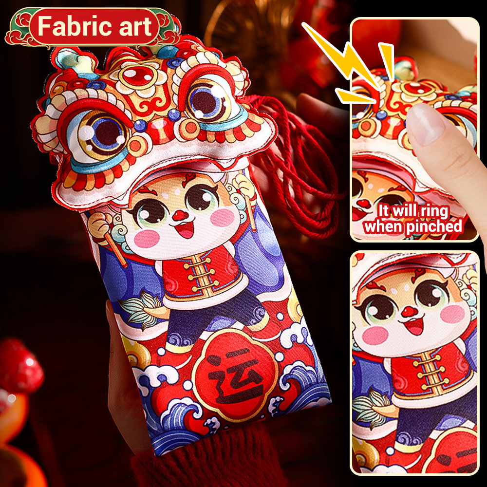 The Cny Red Packet Spring Festival Cloth Lucky Money Bag With