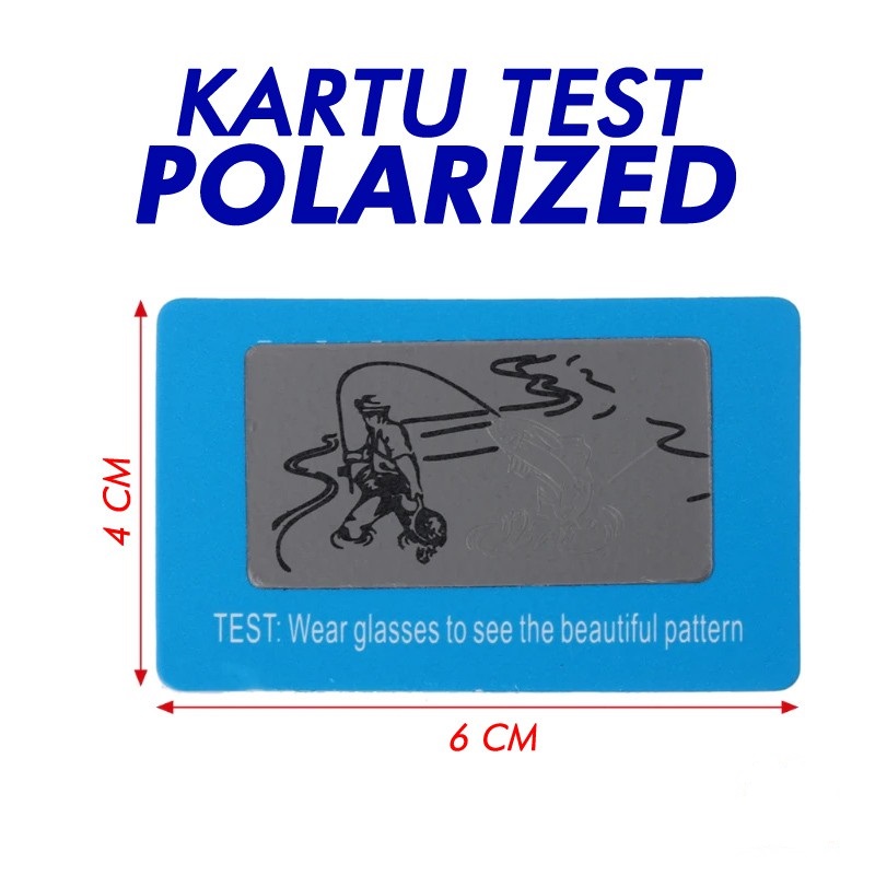 1pcs Kartu Test Kacamata Polarized Untuk Cek Kacamata Hitam KTP