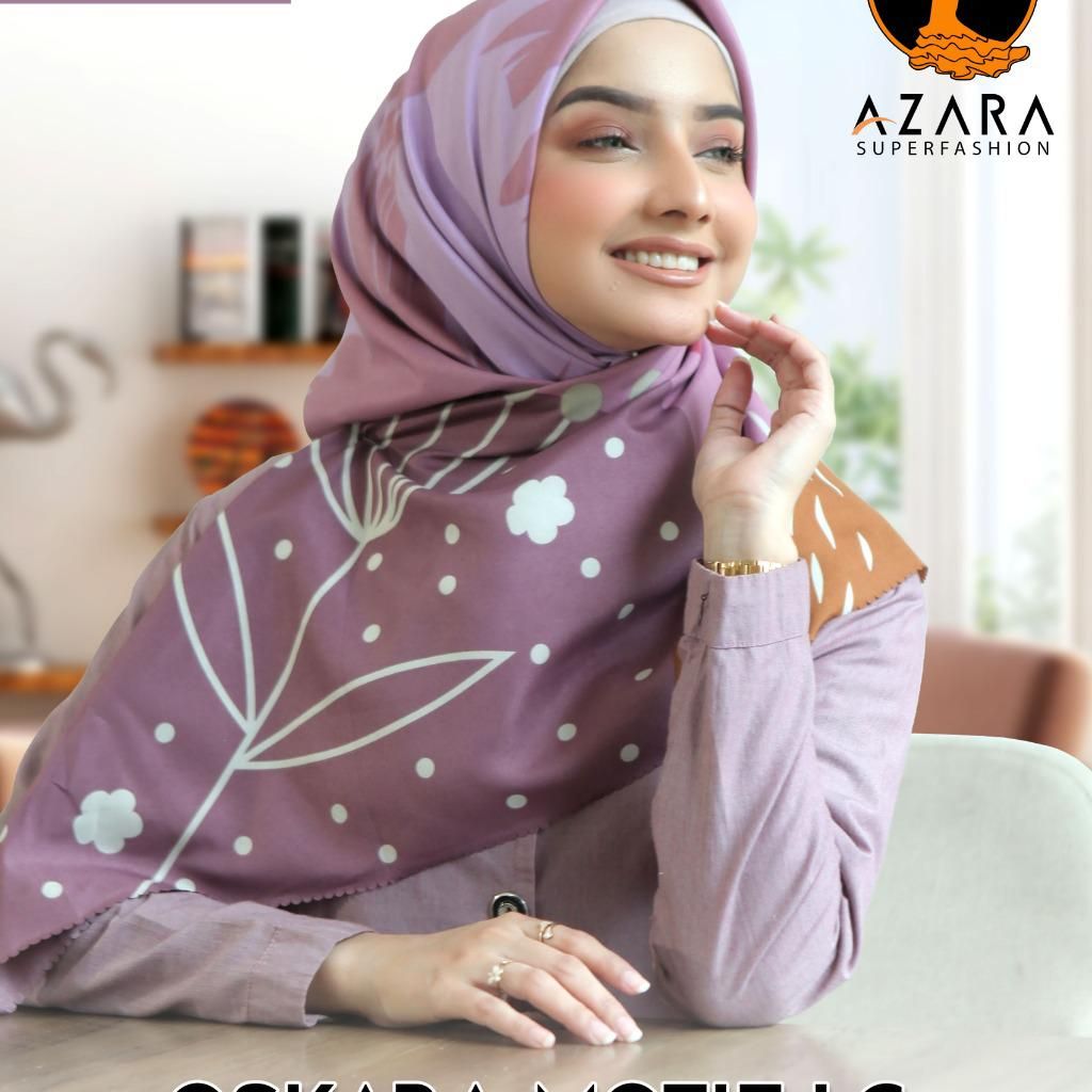 Kerudung AZARA Hijab Segiempat Motif RANDOM Jilbab Arabic HIJAB