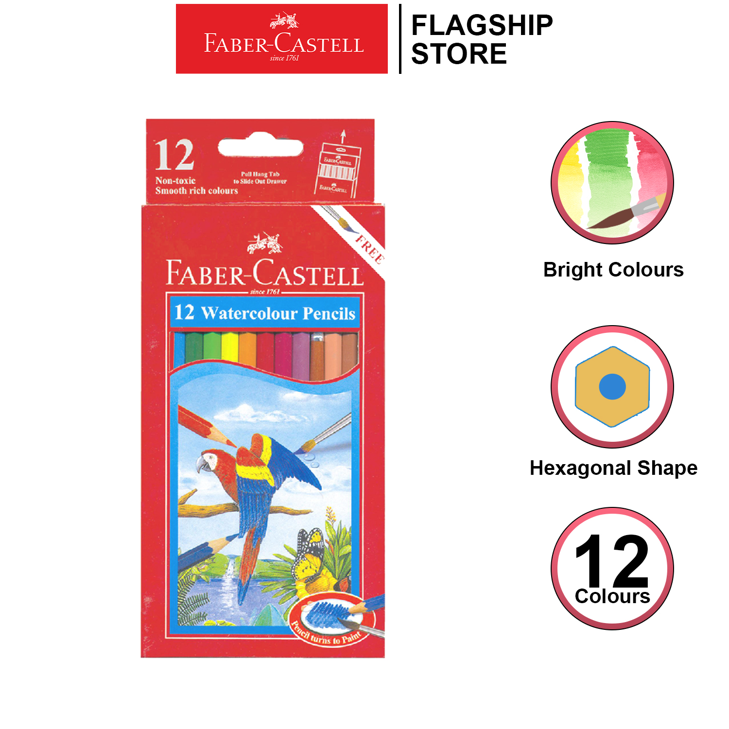 Faber Castell Watercolor Pencil 12 Colors Long 12114462 Lazada PH