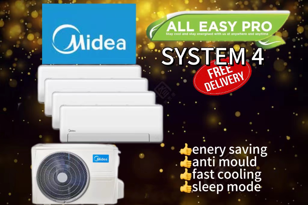 Midea All Easy Pro Inverter Air Conditioner Btu Package System