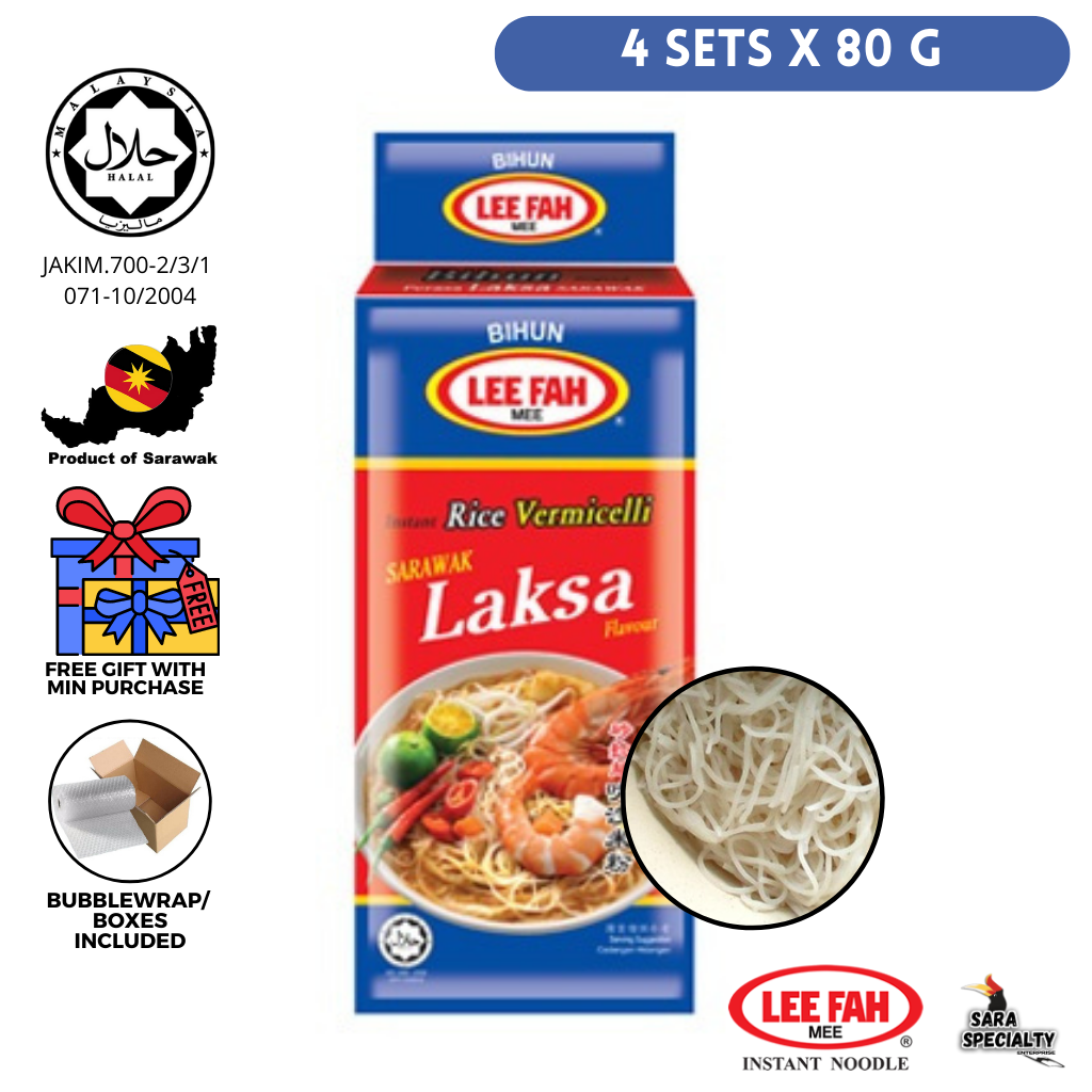 4 Sets X 80g Sarawak Laksa Bihun Vermicelli Laksa Sarawak Mihun