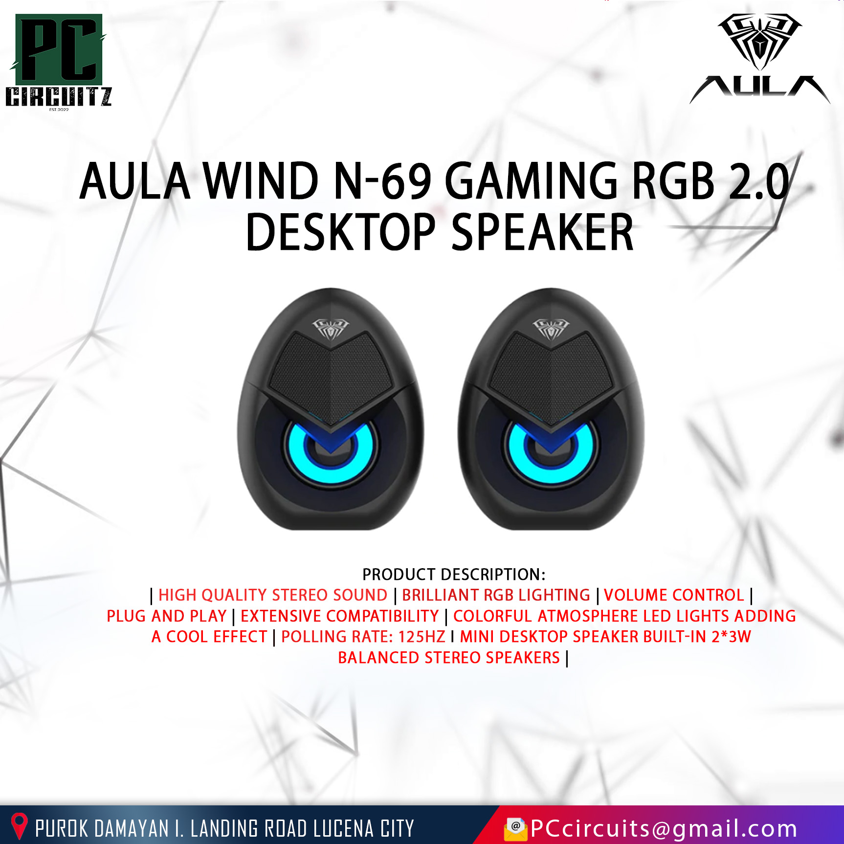 Aula Wind N Gaming Rgb Desktop Speaker Lazada Ph