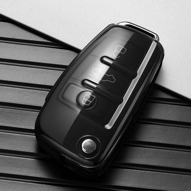 ZR For TPU Car Folding Key Cover Case For Audi A1 A3 8P A4 A5 A6 C7 A7