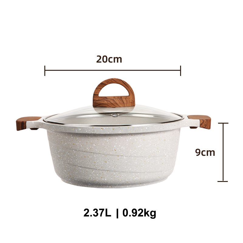 Jeetee Non Stick Casserole Pot With Cover Cm Aluminum Big