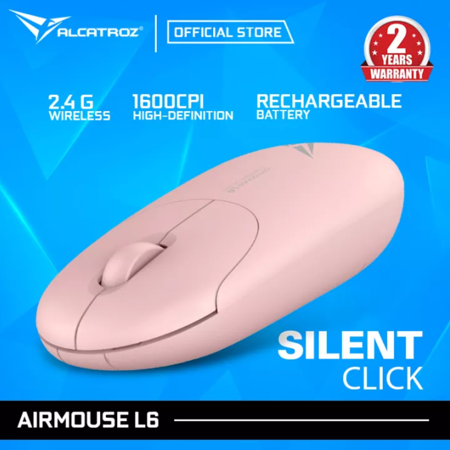 Alcatroz Airmouse L Chroma Silent Rechargeable Wireless Mouse With