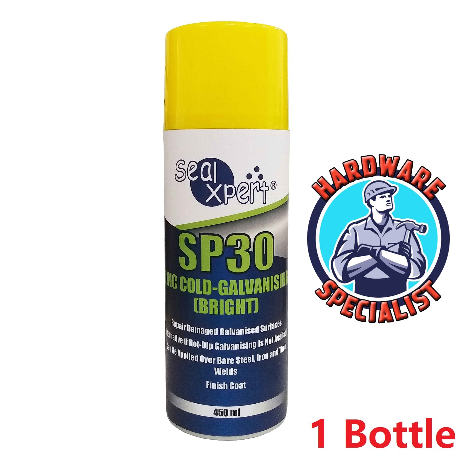 SealXpert SP30 Zinc Cold Galvanizing Spray Bright 450ml Rust