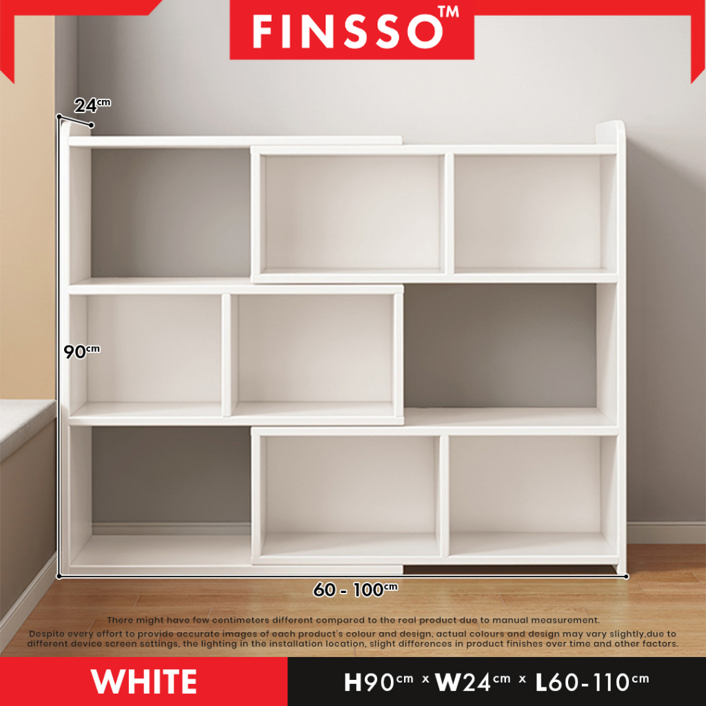 Finsso Simple Bookshelf And Storage Shelf Floor Living Room Multi