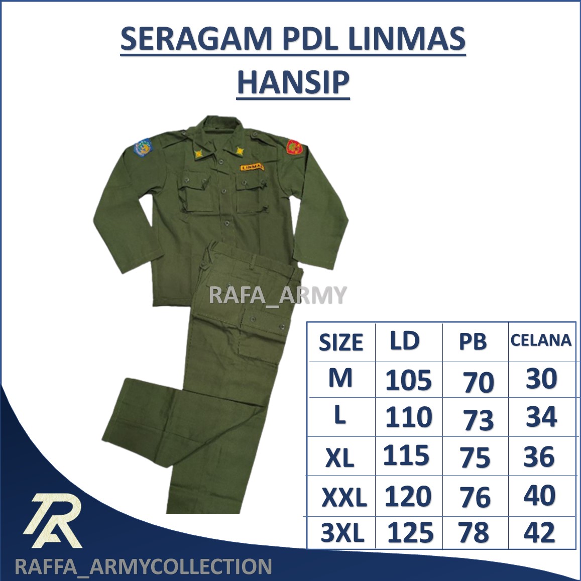 SERAGAM PDL LINMAS HANSIP BAJU LINMAS LENGKAP HANSIP PDL TERBARU 2021