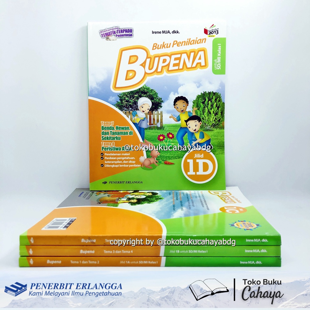 Buku Bupena Sd Kelas A B C D K N Erlangga Buku Penilaian Bupena