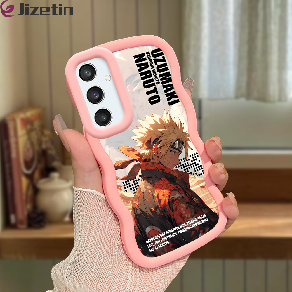 Jizetin for Samsung S23 FE 5G Back Cover Handsome Naruto Macaron Bright Color Wavy Shape Soft Mobile Phone Cases