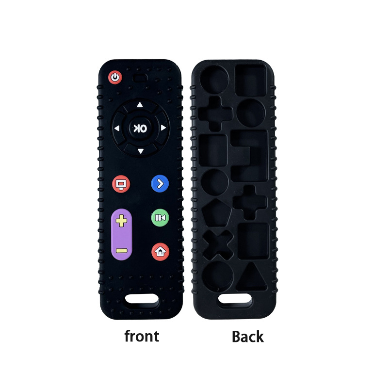 Baby Teether TV Remote Control Shape Silicone Teether Kids Sensory Educational Toy