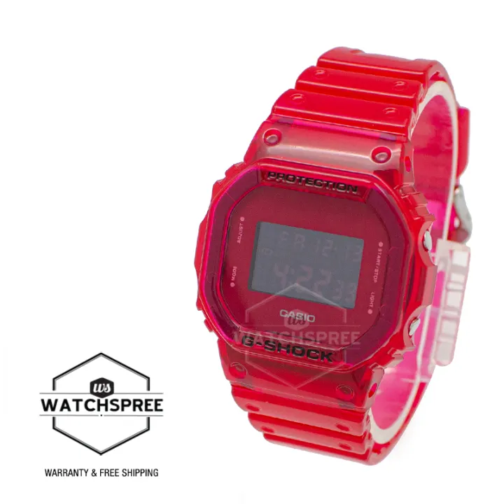 casio dw 5600 red